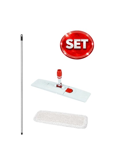 Mop 50cm + Aparatı + Alüminyum Sap