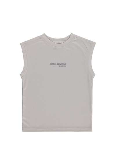 Civil Boys Reflektör Baskılı Kolsuz 6-9 Yaş Tişört - Koyu Taş Rengi 18B32438226S1