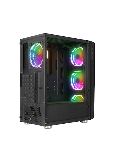 Rampage Hacker 650 W 80+ Bronze 4 x RGB Auto Fan ATX Mid-Tower Gaming Oyuncu Kasası