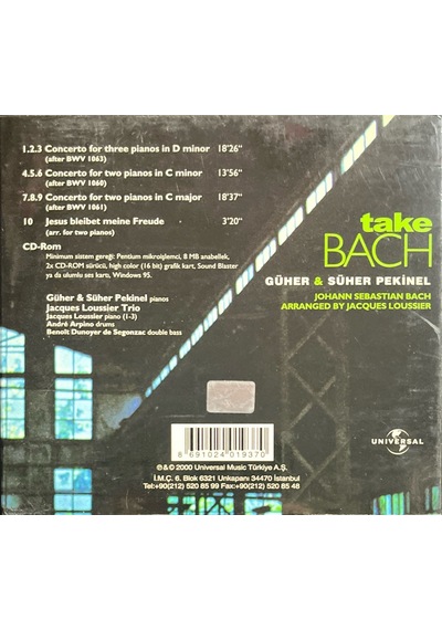 Müzik Cd'sidir Plak Değildir Cd Güher - Süher Pekinel Take Bach