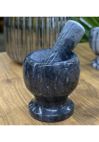 Siyah Yekpare Havan, Mermer Havan, Gerçek Mermer Oyma Havan