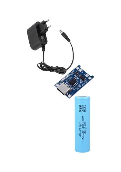 1 Adet Aspilsan Li-ion, Tp4056 Type-c Korumalı 18650 Pil Şarj Devresi Ve 5v 1a Adaptör