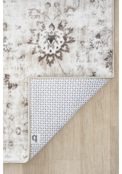 Raschel Carpet Premium Yıkanabilir Leke Tutmaz Modern Antik Bej Özel Seri Kaymaz Taban Halı Yolluk Bej