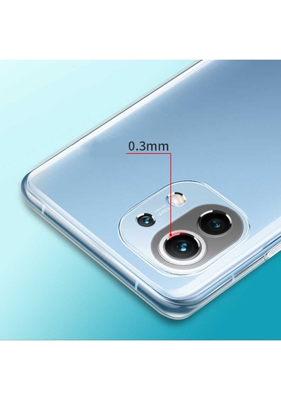 Rba Aksesuar Mi 11 Lite Kılıf Rba Süper Silikon Kapak - Renksiz Çok Renkli