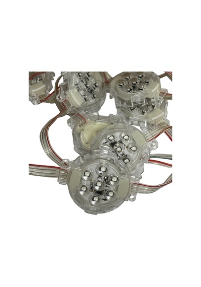 Proje Led Nokta Işık Dekorasyonu Rgb Piksel Ip65 Su Geçirmez Dc 24v 50mm Led Nokta Işığı Aydınlatma Noel Yılbaşı Gösteri Ws2811 RGB