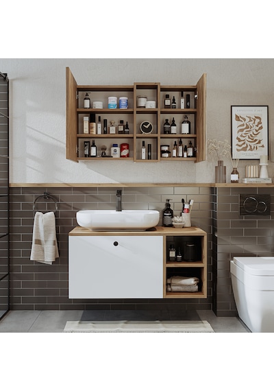 Lavabolu Mdf 95 Cm Lotus Oval Lavabolu Dolap Atlantik Çam Beyaz Atlantik Çam - Beyaz Lavabolu Mdf 95 Cm Lotus Oval Lavabolu Dolap Atlantik Çam Beyaz Atlantik Çam - Beyaz
