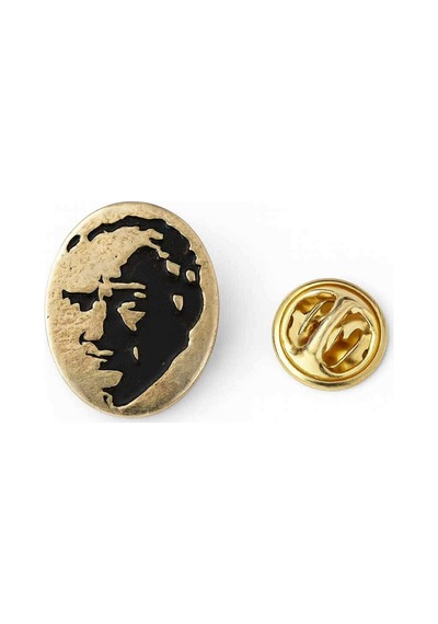 Atatürk Silüeti Gold Rozet Kadın Erkek Gri