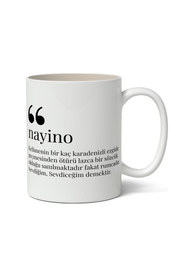 Nayino Kelime Anlamı Baskılı Kupa Bardak Baskılı Kahve Kupa Bardak
