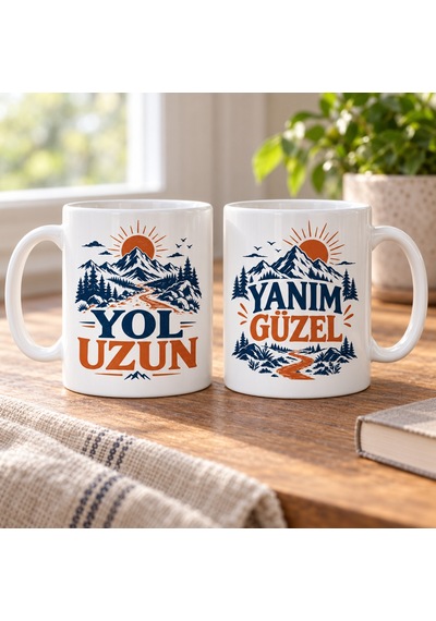 Buradabulabilirsin Yol Arkadaşları 2'li Kupa Seti - Model 341 Bbz Çok Renkli