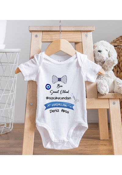 Bk Gift Bk Kids İsimli Sünnet Tasarımlı Bebek Body Zıbın - Model 2 0-3 Ay Sarı