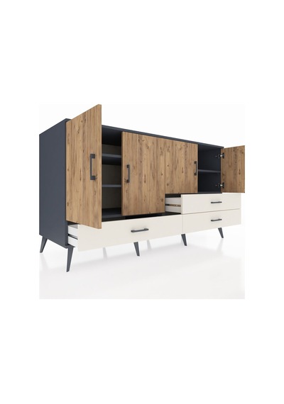 Kronos Konsol 5 Raflı 3 Çekmeceli 4 Kapaklı 176x59x99 Antrasit-ça Antrasit-çam/aytaşı Kronos Konsol 5 Raflı 3 Çekmeceli 4 Kapaklı 176x59x99 Antrasit-ça Antrasit-çam/aytaşı