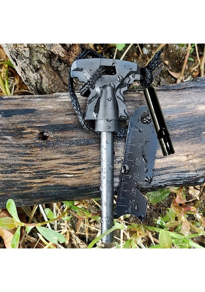 Hayatta Kalma Ateş Başlatıcı Magnezyum Çubuk Düdük Hediyeli Çok Renkli
