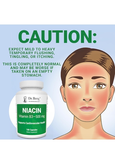 Dr. Berg Highly-potent Niacin Flush Tolerance 500 Mg Vitamin B3 For Heart Brain & Energy Support 1 Dr. Berg Highly-potent Niacin Flush Tolerance 500 Mg Vitamin B3 For Heart Brain & Energy Support 1