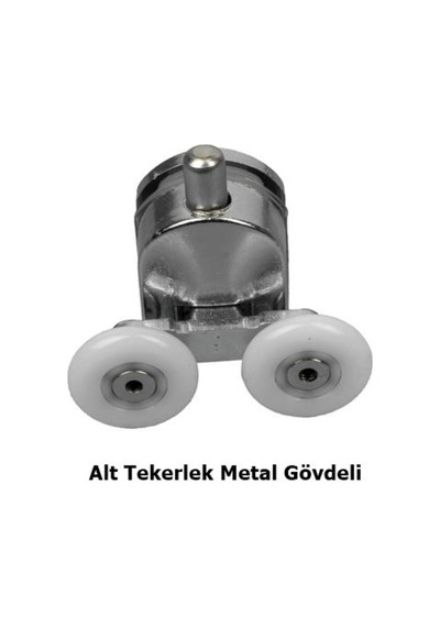Duşakabin Tekerleği Rulman Metal Gövde 8 Li Set Teker Çapı 24 Mm Krom
