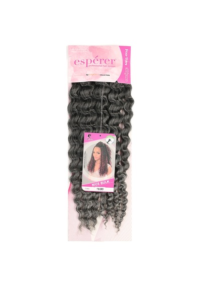 Nice Bulk Afro Su Dalgası / Siyah / Gri Ombreli - Elwm-463232 Çok Renkli