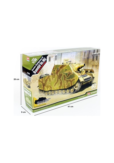 Academy 13525 1/35 Ölçek, German Strumpanzer Iv Brummbar Orta Versiyon Tankı, Plastik Model Kiti-51237 Academy 13525 1/35 Ölçek, German Strumpanzer Iv Brummbar Orta Versiyon Tankı, Plastik Model Kiti-51237
