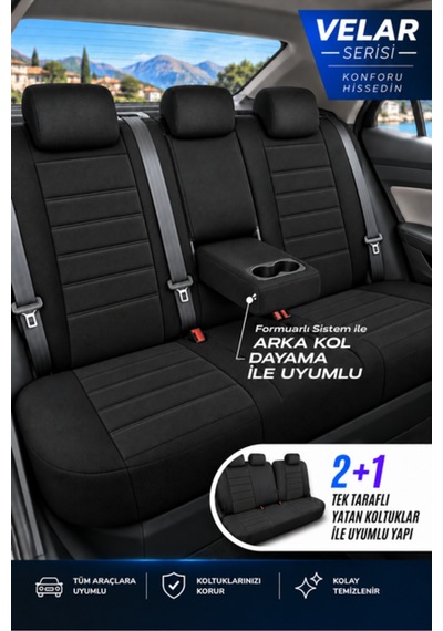 Skoda Scala Uyumlu Velar Serisi Tay Tüyü Oto Koltuk Kılıfı Ortopedik Tam Set