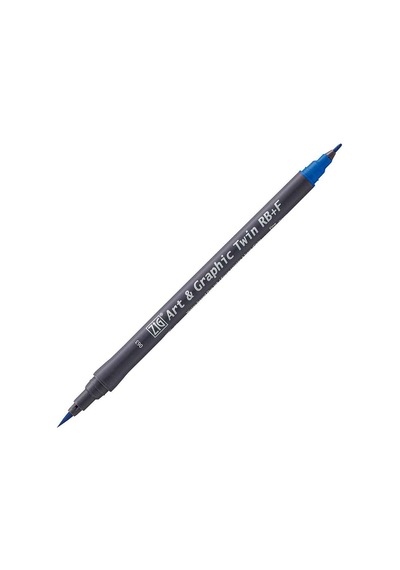 Zig Art&Graphic Twin Rb+F Çift Uçlu Çizim Kalemi 063 Dull Blue