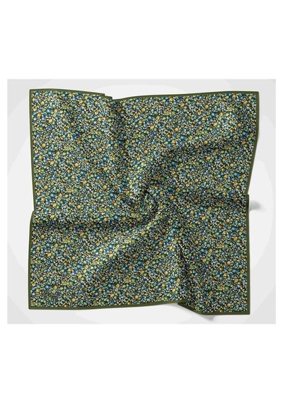 Silk Home Karanfil Desen Soft Pamuk Eşarp Lila Mavi
