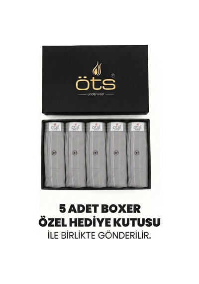 Öts Erkek 5 Li %100 Pamuk Boxer Öts Premium Çizgili Ve Kaliteli Hediye Kutulu Günlük İç Giyim Özel Esnek Kalıp 2652-k Gri Öts Erkek 5 Li %100 Pamuk Boxer Öts Premium Çizgili Ve Kaliteli Hediye Kutulu Günlük İç Giyim Özel Esnek Kalıp 2652-k Gri
