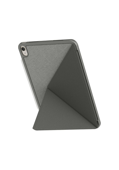İpad Air 11 2024 Uyumlu Kılıf Skinarma Kalemlikli Dokulu Standlı Magnetik Trilon Kılıf Gri Kapaklı Kılıf