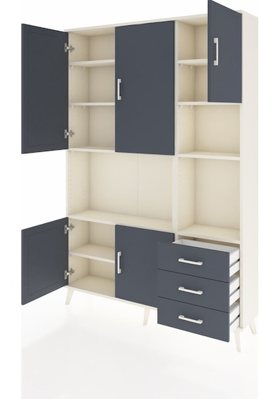 Arges Dolap 9 Raflı 3 Çekmeceli 5 Kapaklı 132x30x195 Aytaşı-antrasit/antrasit Antrasıt/antrasıt Arges Dolap 9 Raflı 3 Çekmeceli 5 Kapaklı 132x30x195 Aytaşı-antrasit/antrasit Antrasıt/antrasıt