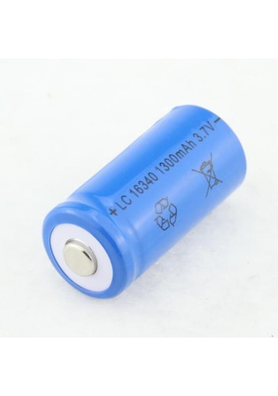 16340 Cr123A 1300Mah 3.7V Li On Şarjlı Pil 500 800 Cycle