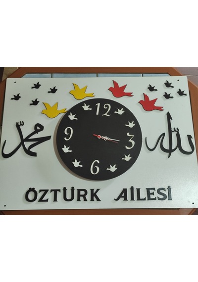 Duvar Saat Seti Kişiye Özel Salon//iş Yeri İçin Çok Şık 60 120