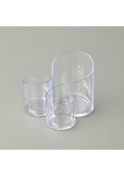 3 Gözlü Pratik Makyaj Organizeri - Şeffaf - 15x15x13 Cm Plastik Çok Renkli Tr Diğer