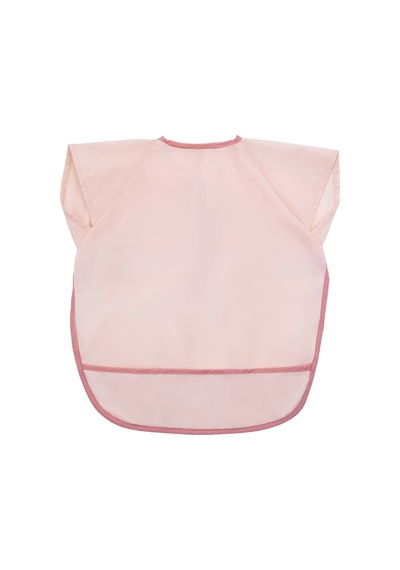 Kısa Kollu Su Geçirmez Bebek Mama, Oyun Ve Aktivite Önlüğü Pembe