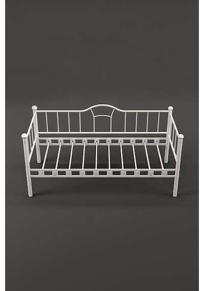 Argimo Kamelya Beyaz Sedir Metal Karyola 90 x 200