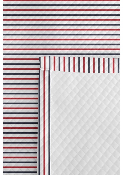 Çizgili Lacivert Kırmızı Genç Odası Tek Kişilik Pike Takımı - Marine Modern 160x220 Cm Yatak Örtüsü Günbatımı Kireç Kabuğu Çizgili Lacivert Kırmızı Genç Odası Tek Kişilik Pike Takımı - Marine Modern 160x220 Cm Yatak Örtüsü Günbatımı Kireç Kabuğu