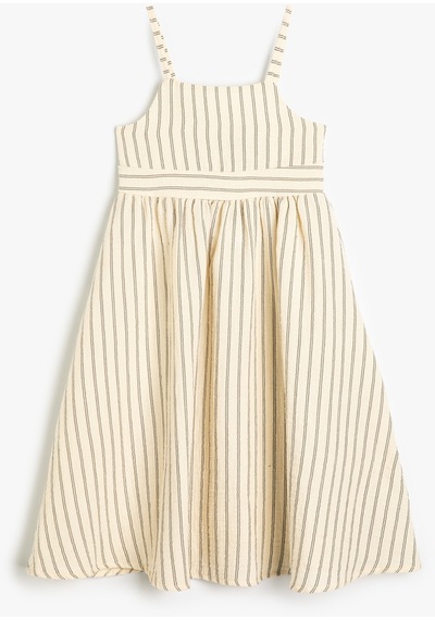 Koton Elbise Midi Boy Askılı Pamuklu Siyah Çizgili 4skg80008ew Çok Renkli Koton Elbise Midi Boy Askılı Pamuklu Siyah Çizgili 4skg80008ew Çok Renkli