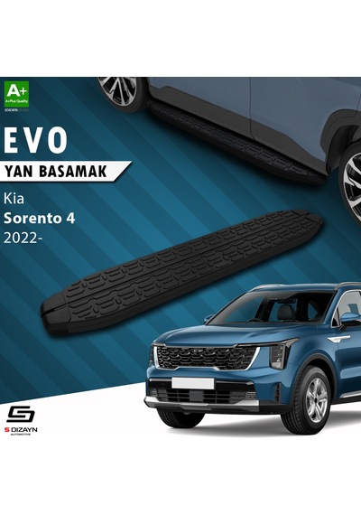 S-dizayn Kia Sorento 4 Evo Siyah Yan Basamak 183 Cm 2022 Üzeri A+ Kalite