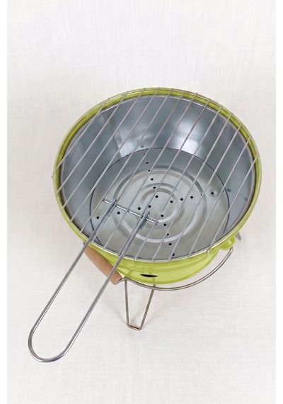 Küçük Katlanabilir Metal Piknik Izgara Mangal Barbekü Açık Yeşil