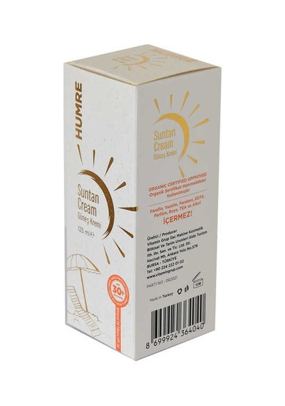 Güneş Kremi Spf 30+ Uva+uvb Suntan Cream 125 Ml
