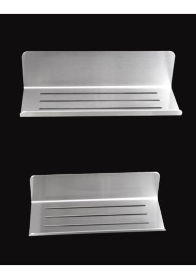 Deltahome Paslanmaz Çelik 2 Adet 24cm Duş Rafı Yapışkanlı Kolay Montaj / Paslanmaz Çelik 304 Kalite - Inox Çok Renkli