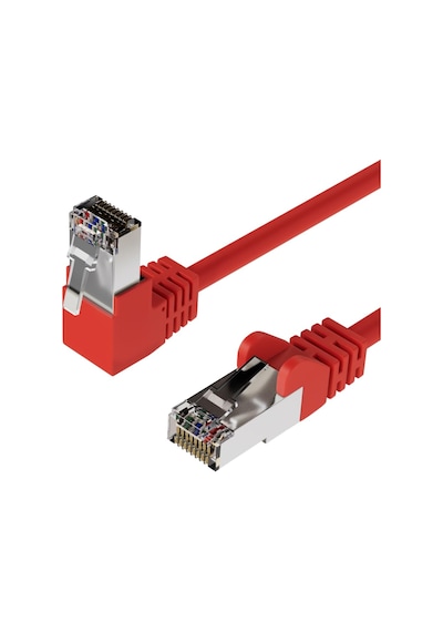 Cat 6, S/ftp, 90 Açılı Dirsek Kablo, 3 Metre Beyaz Standart