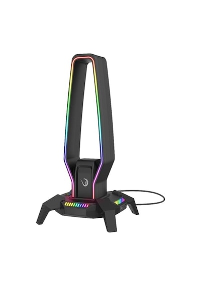 Rgb Siyah Kulaklık Standı, Ayarlanabilir Tasarım