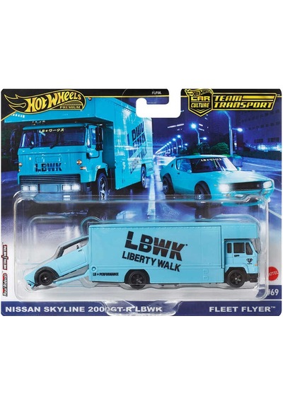 Hot Wheels Premium Car Culture Team Transport Nissan Skyline 2000gt-r Lbwk 69