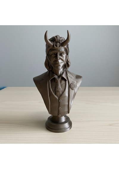 Loki Laufeyson Dekoratif Masaüstü Aksesuarı - İkonik Boynuzlu Kask Detaylı Büst 16x8 Cm
