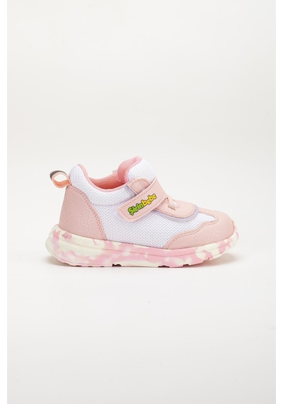 Şirin Bebe Şirinbebe Ortopedik Kız Bebek İlk Adım Spor Ayakkabı Pembe Cırtlı Anorak Malzeme-3710 Pembe