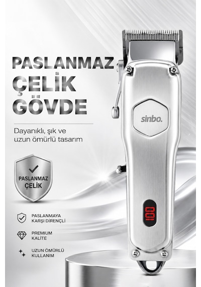 Shc-1905 Şarjlı Saç Kesme Makinesi Kablosuz Kullanım, Ergonomik Tasarım, 4-6 Saat Çalışma Süresi