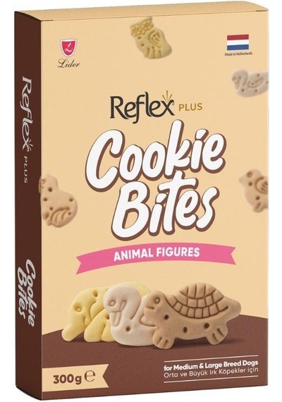 Reflex Plus Cookie Bites Animal Figures Orta Ve Büyük Irk Yetişkin Köpek Ödül Maması 300 Gr