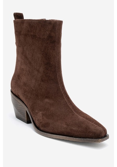Luvishoes Luvi Shoes Lexıa Kahverengi Süet Hakiki Deri Kadın Western Bot Kahverengi