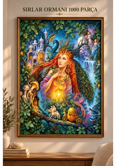 Sırlar Ormanı Temalı 1000 Parça Puzzle Yüksek Baskı Kaliteli Eğlenceli 48 X 68 Cm Yapboz