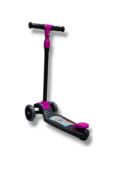 3 Tekerlekli Led Işıklı Çocuk Scooter Pembe