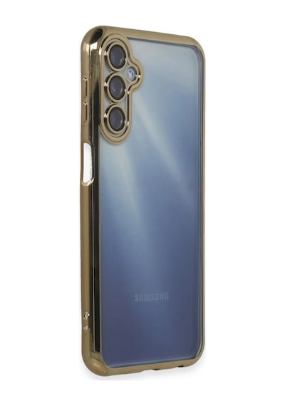 Samsung Galaxy Uyumlu, A55 5g Kılıf Lensli Silikon - Gold
