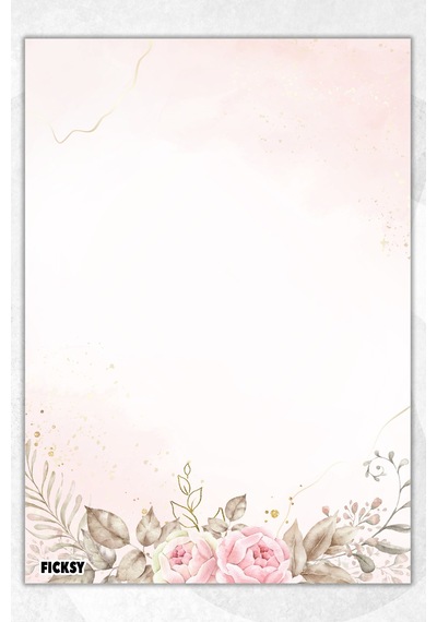 A5 Çiçek Bloknot Çizgisiz Defter - 50 Yaprak - Memopad - Notepad - Not Defteri - Not Kağıdı - 3142 Çok Renkli