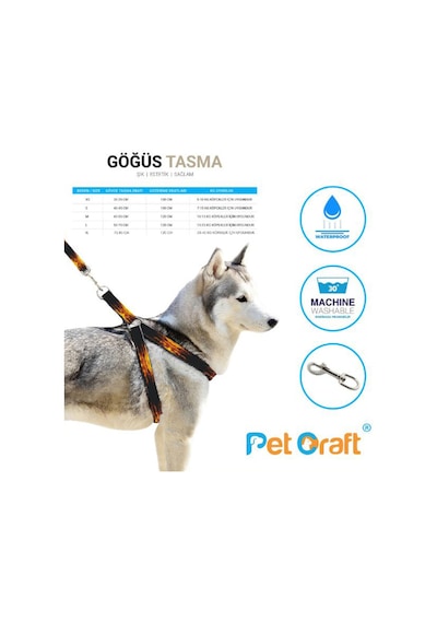 Petcraft Çokrenkli 2'li Köpek Göğüs Tasması Neon